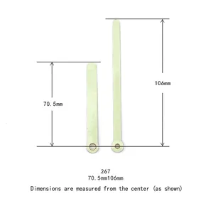 Luminous aluminum clock hands 70.5mm and 106mm set for DIY quartz clock repair