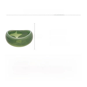 Detailed view of dark green acrylic bangle with marble texture and dimensions 8.3cm