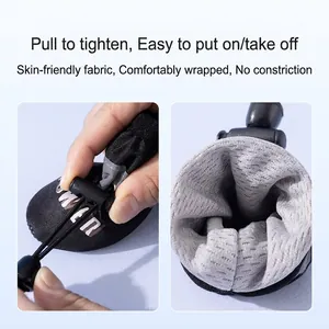 Breathable mesh dog shoes with adjustable drawstring and non-slip sole for small dogs