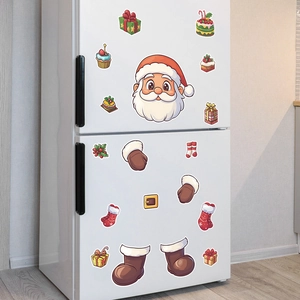 Kit stickers magnétiques Père Noël pour décoration festive de cuisine et maison Noël