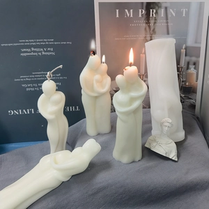 DIY silicone mold and embrace human figure scented candles for home art decor