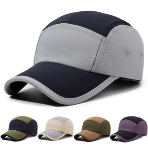Unisex Farbblock Schnelltrocknend Baseballkappe Atmungsaktiv Sonnenschutz Outdoor 5-Panel Camper Hut Leicht Verstellbare Sportmütze