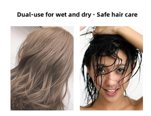 Detail view of anti-static hair brush used on both wet and dry wavy hair for scalp massage