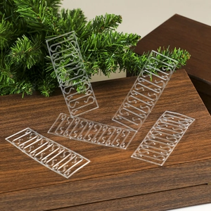 5 packs of transparent S-shaped plastic hooks for hanging Christmas ornaments