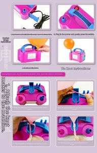 Detailed step-by-step instructions for using the electric balloon pump and tying tool