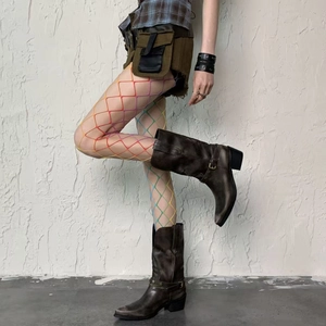 Detailed close-up of colorful rainbow gradient fishnet stockings with high elasticity