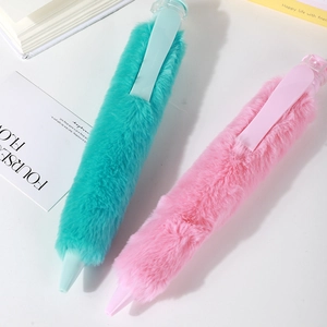 Penna A Sfera Gigante Di Peluche Carina Penna Da Scrittura In Ecopelliccia Forniture Per Ufficio