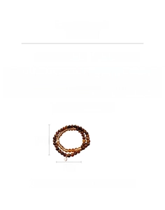Bracciale a tre strati in occhio di tigre e perle di vetro con ciondolo in rame, 21,9g