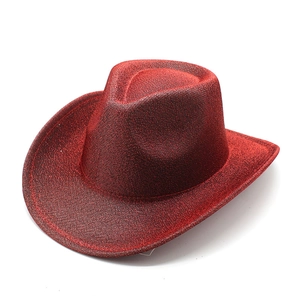 Western Cowboy Hat Glitter Sparkle Wide Brim Sequin Performance Party Hat For Men And Women Disco Style