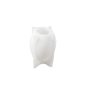 Molde de silicona rosa 3D en forma de huevo para velas y jabones DIY con acabado translúcido
