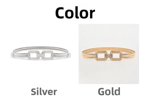 Detailed comparison of gold and silver elastic metal waist chains with square buckles