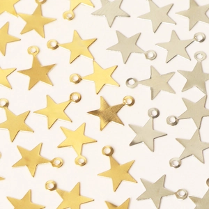 Star Shape Metal Charms Iron Pendants For DIY Jewelry Making Bracelet Necklace Earring Craft Gold Silver Metallic