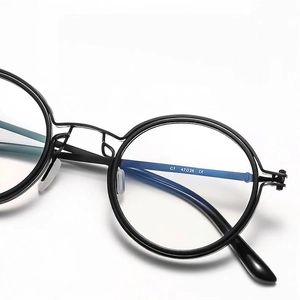Retro Round Frame Optical Glasses Metal Business Casual Eyewear Frame For Men