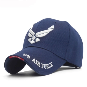 Cappellino da baseball blu navy US Air Force con ricamo 3D e design tattico militare