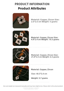 Macro view of geometric floral jewelry set with black zircon and gold plating