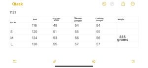 Size chart for women's faux fur bomber jacket showing chest, shoulder, and sleeve measurements