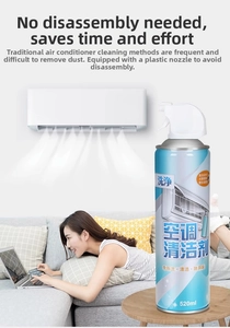 Deep cleaning air conditioner cleaner foam 520ml spray for indoor unit fin maintenance