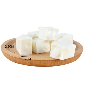 Realistic white miniature tofu model for dollhouse decor and DIY food craft projects