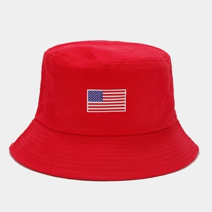 Bob rouge avec drapeau américain en toile pour protection solaire d'été en plein air