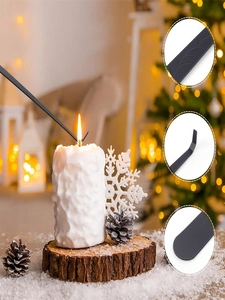 Black candle snuffer tool metal dipper hook for aromatherapy candle safety extinguishing details