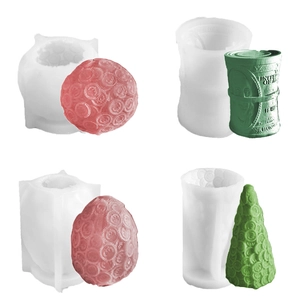 Moule En Silicone Pièce Dollar 3D Pour Bougie Parfumée Bricolage Résine Plâtre Artisanat Forme Arbre De Noël Outil