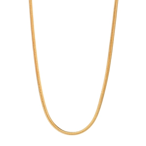 Vintage goudkleurige slangenketting halsketting met een minimalistische glans