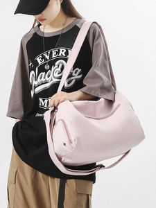 Sac de sport rose grande capacité pour yoga et voyage avec bandoulière réglable