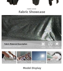 Vue détaillée de la texture du tissu pailleté argenté et conseils d'entretien pour robe