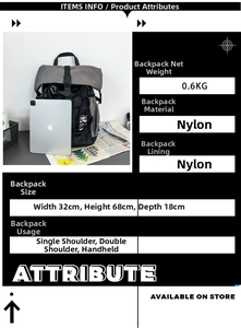 Detailed specs of roll-top basketball backpack with dimensions and lightweight nylon fabric