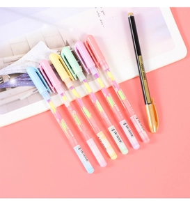 Detailed close-up of colorful glitter gel pens set showing fine tips and smooth barrels for creative art work.