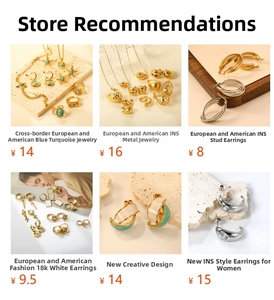 Collection of small gold and silver earrings with turquoise and gemstone accents