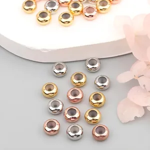 14K gold filled silicone slider beads for jewelry making in gold, silver and rose gold