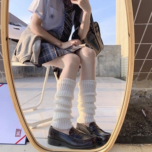 Leg Warmers Knitted Slouchy Socks JK Lolita Japanese School Style Y2K Ribbed Winter Warm For Women Girls