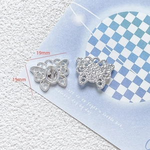 Detailed view of silver butterfly pendants with dimensions 19mm by 15mm for DIY jewelry