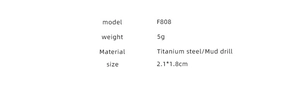 Detaillierte Spezifikationen der F808 Creolen aus Titanstahl mit Mud Drill Materialien