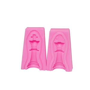 Rosa Schachkönig Silikonform für Harzguss, handgemachte Kerzen und DIY Gips Bastelarbeiten