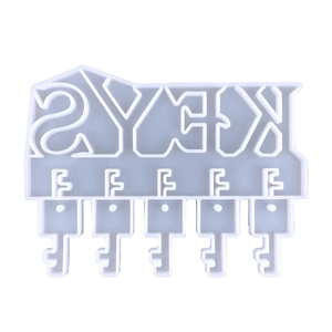 Detaillierte Silikonform für DIY KEYS Schlüsselhalter mit 5 integrierten Haken