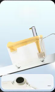 Detail of smart pet water fountain featuring anti-slip base and max water level marking