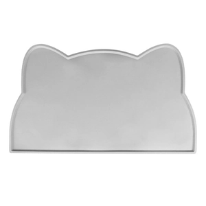 Waterproof non-slip silicone pet food mat in cat head shape for cats and dogs