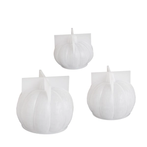 Three-piece pumpkin silicone mold set for DIY crystal resin and scented candle making