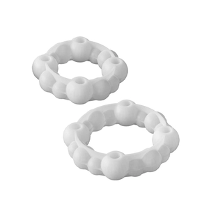 Set of 2 white beaded ball candle holder silicone molds for DIY resin and plaster crafts