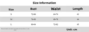 Tableau des tailles détaillé pour haut bustier femme avec mesures buste, taille et longueur