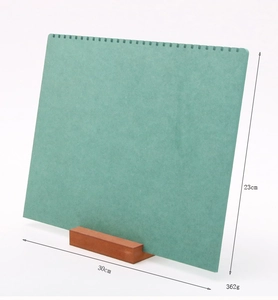 Green jewelry display stand measuring 30x23cm for necklaces and bracelets with wood supports