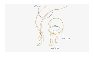 Dettaglio del set catena a serpente placcata oro 18K con chiusura a sfera regolabile