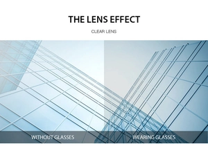 Detalle del efecto de lente y alta transparencia de las gafas de sol retro con perlas