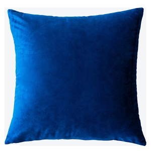 Navy blue velvet throw pillow cover, minimalist solid square cushion case for sofa