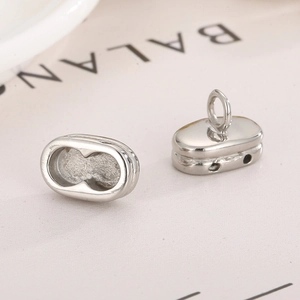 Polierte Edelstahl 8er-Verschlüsse für die Herstellung von Lederarmbändern