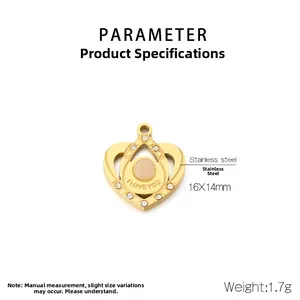 Detailed view of heart pendant with 16x14mm dimensions and I Love You engraving