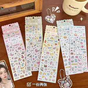 Cute Korean style cartoon bear DIY stickers for journaling and card decoration