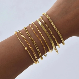 Stainless Steel Bracelet Fashion Snake Rope Figaro Paperclip Chain Simple Jewelry Daily Stackable For Women Elegant Minimalist Accessory